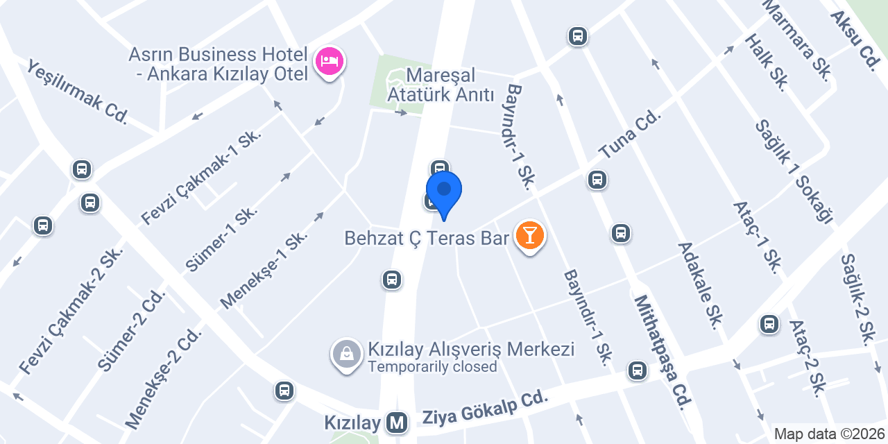 Emlak Katılım Kızılay Şubesi konumu