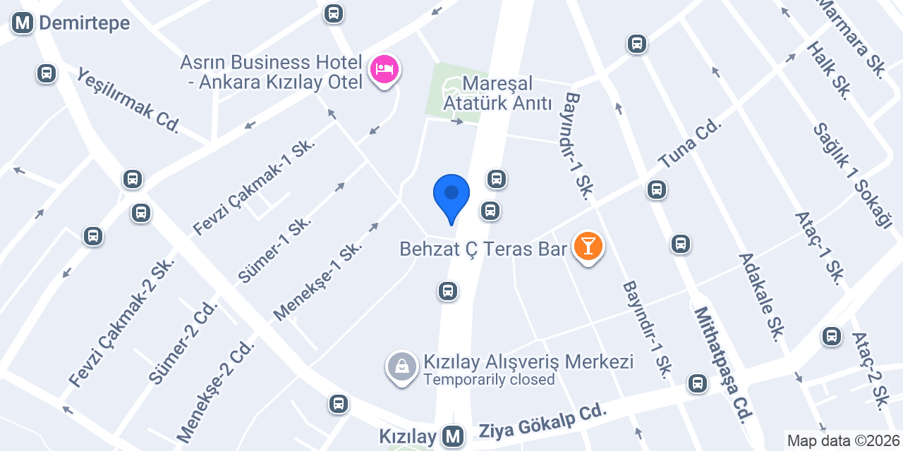 Kızılay Final Kurs konumu