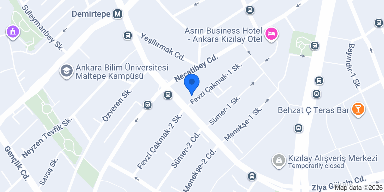 Altun Diş Kliniği Kızılay konumu