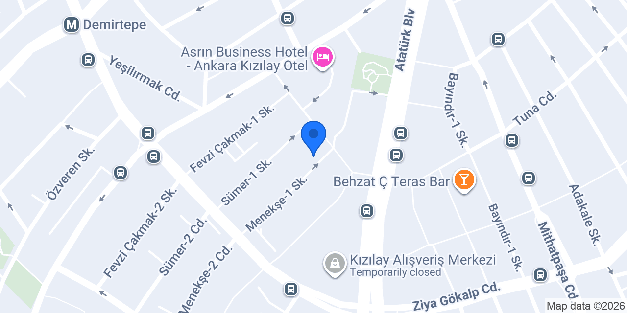 Kızılay Kanatçı konumu