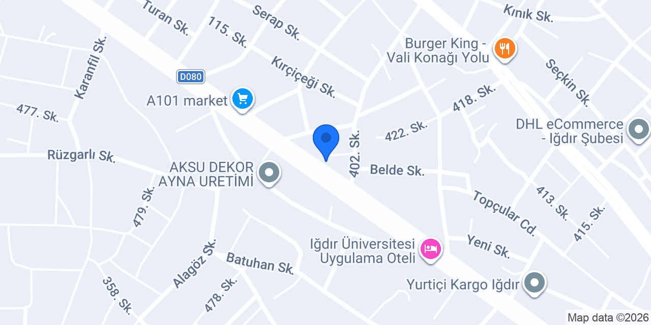 Gündoğdu Mobilya Iğdır Plaza konumu