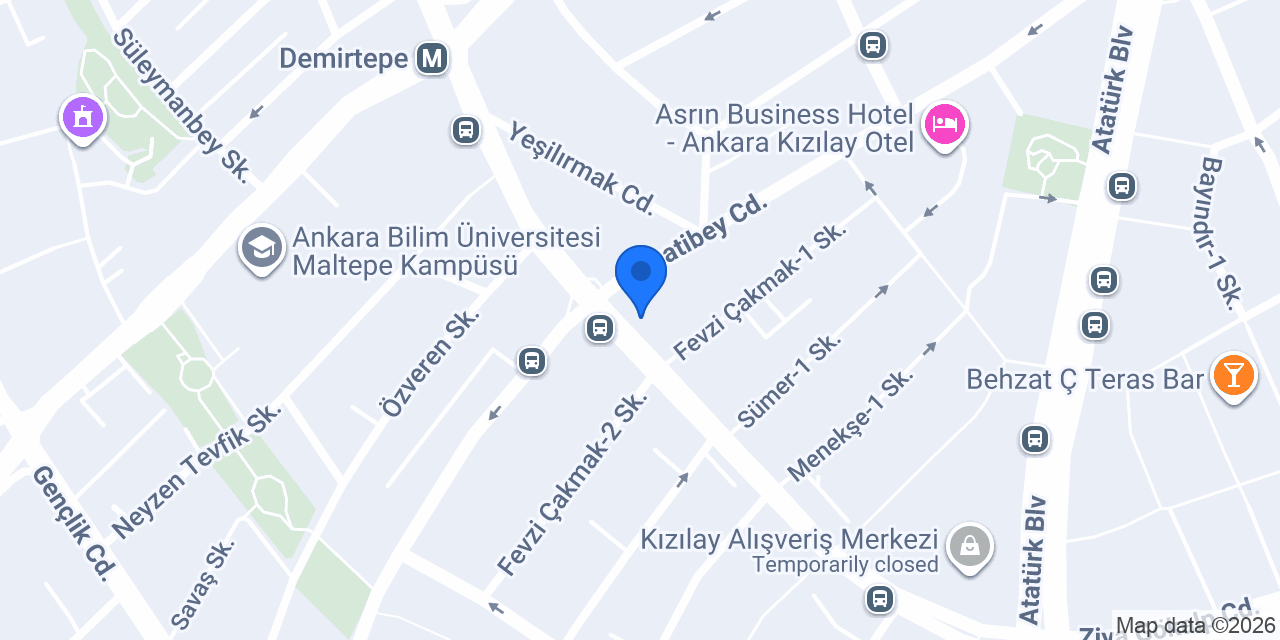 Özel Ankara Rota Yabancı Dil Kursu konumu