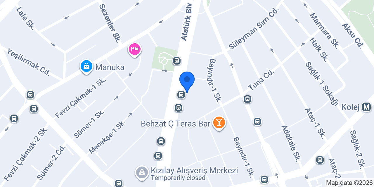 Ziraat Katılım Kızılay Şubesi konumu