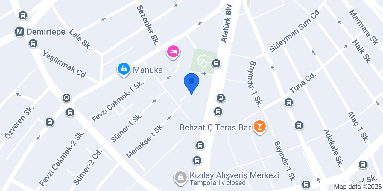 Çelik Sürücü Kursu konumu