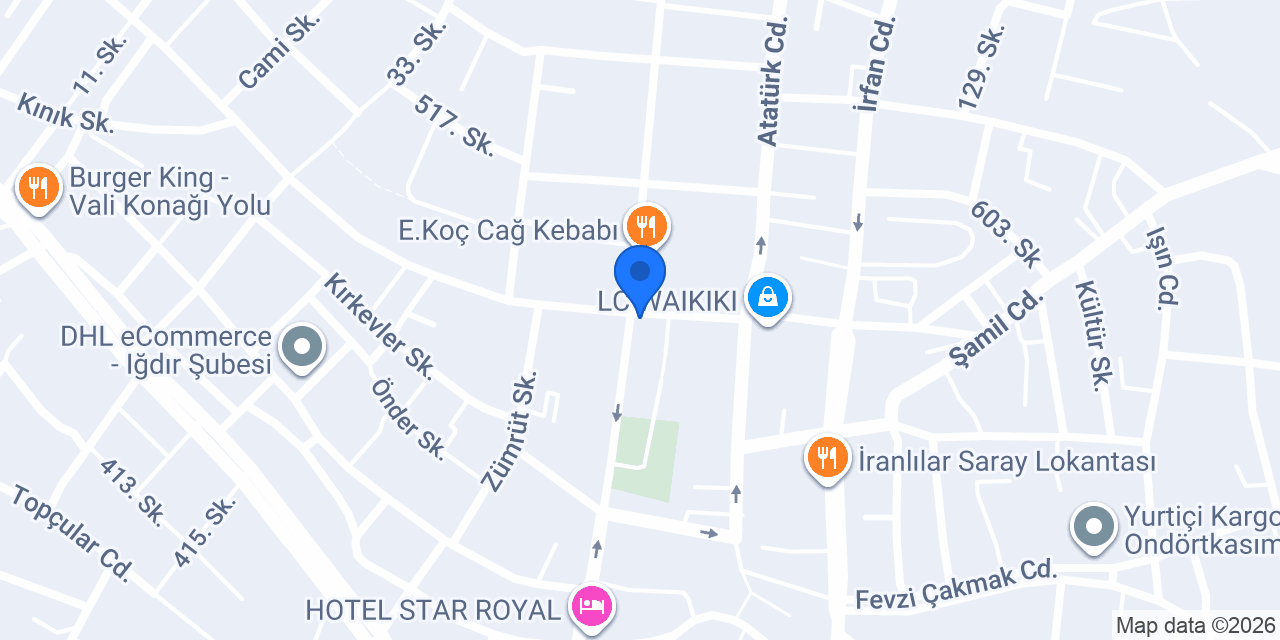 Park Taksi konumu