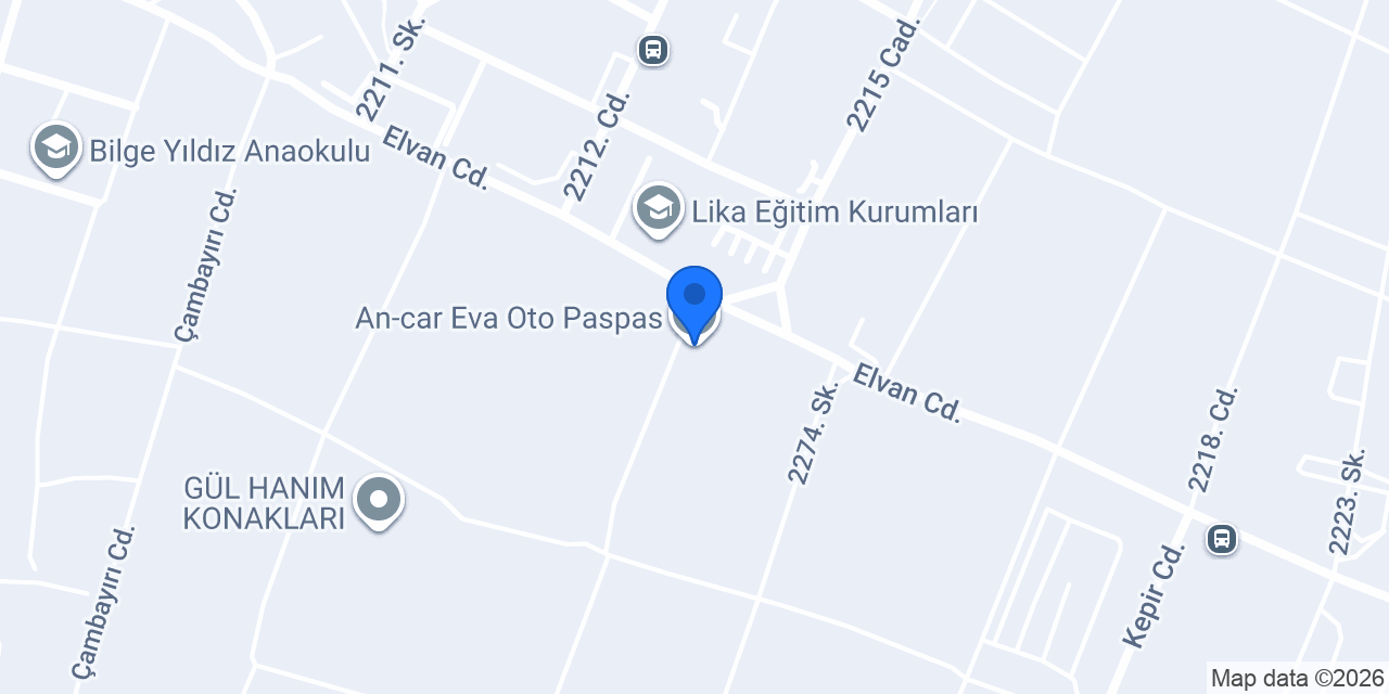 An-car Eva Oto Paspas konumu