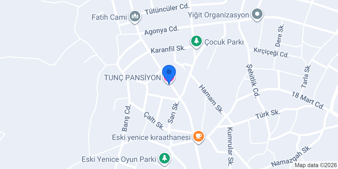 TUNÇ PANSİYON konumu