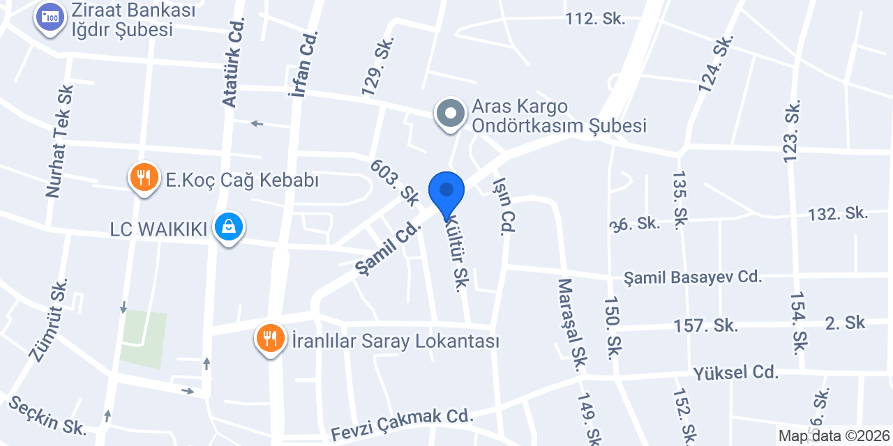 ARORA IĞDIR konumu
