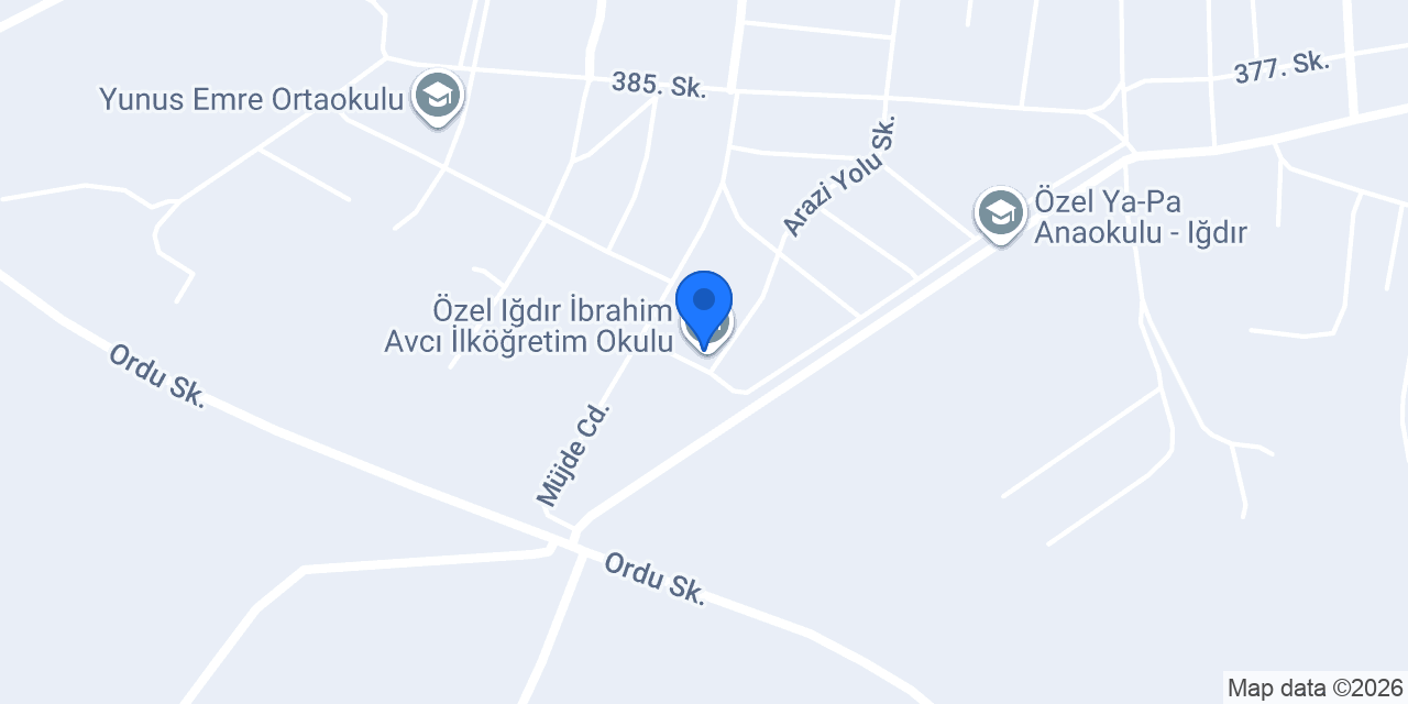Özel Iğdır İbrahim Avcı İlköğretim Okulu konumu