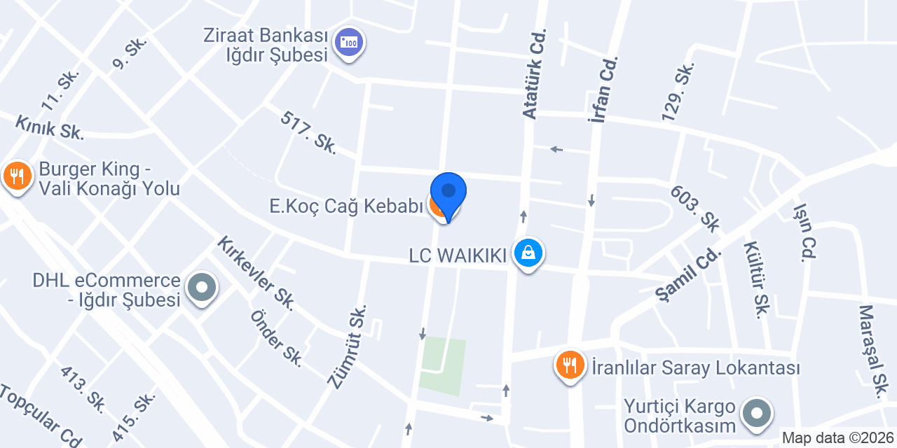E.Koç Cağ Kebabı konumu