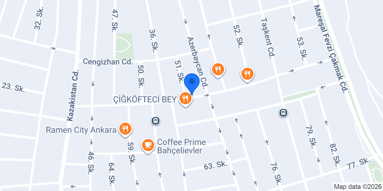 8 Dil Pizza (Eski 6.Cadde) konumu