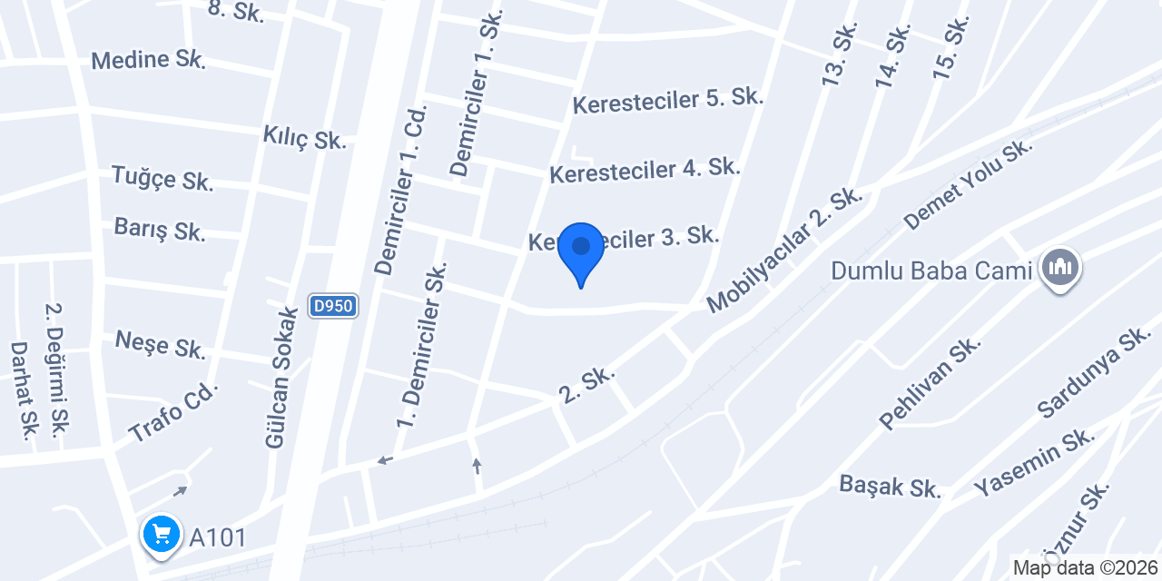 Haksan Kapı ve Mobilya konumu