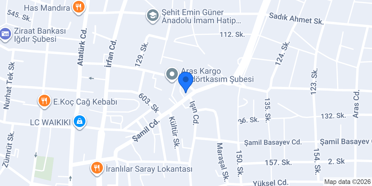 IĞDIR KÜLTÜR KİTAP VE KIRTASİYE konumu