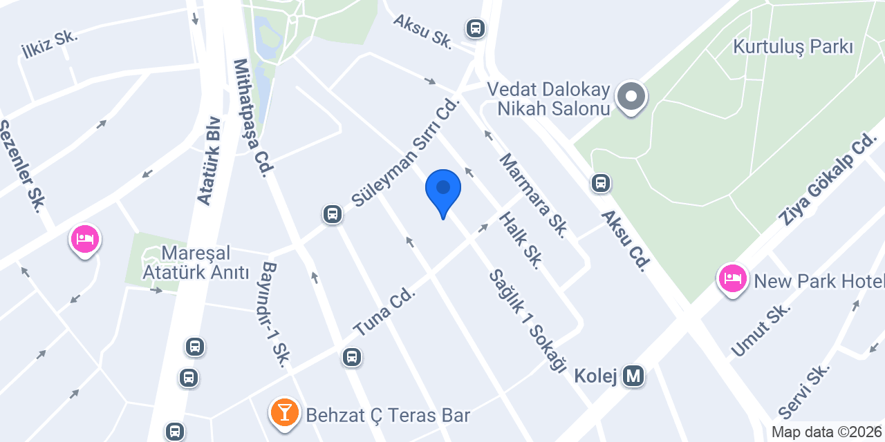 Aras Kargo Sağlık Şubesi konumu