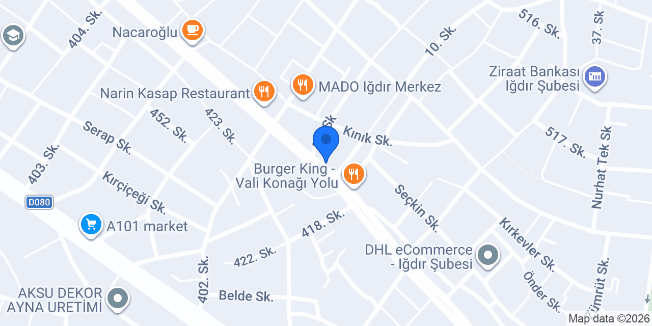 Papilla Cafe Patisserie Iğdır konumu