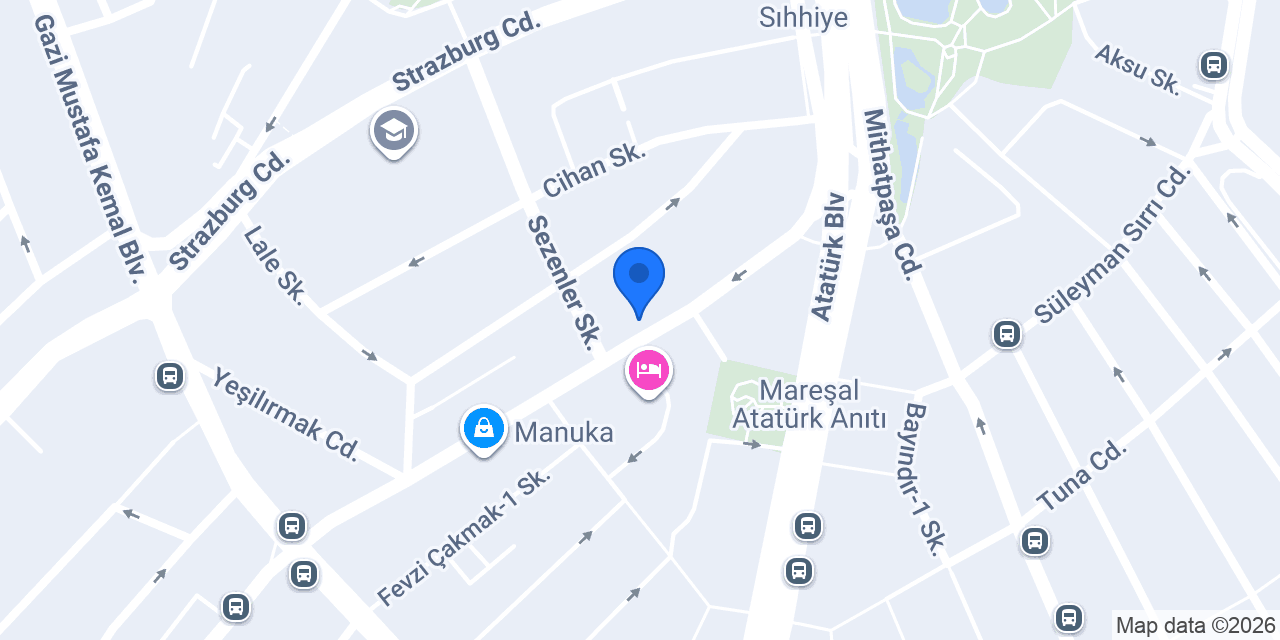Yapı Kredi - Necatibey Caddesi Şubesi konumu
