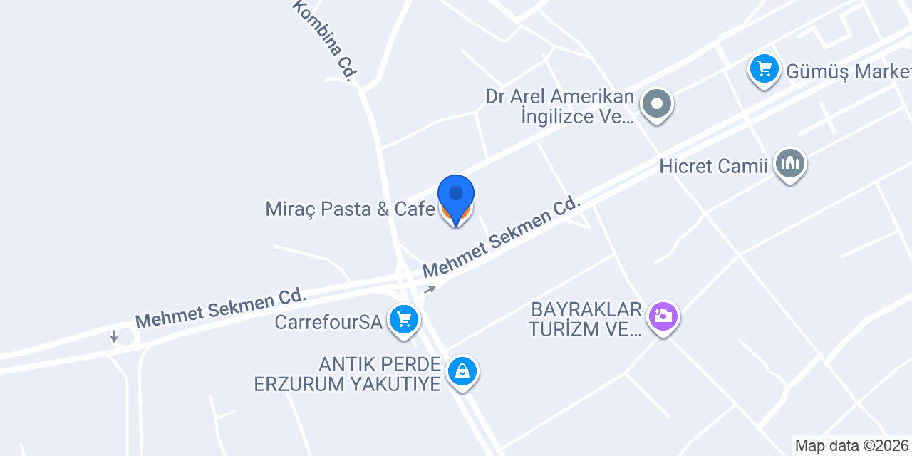 Miraç Pasta & Cafe konumu