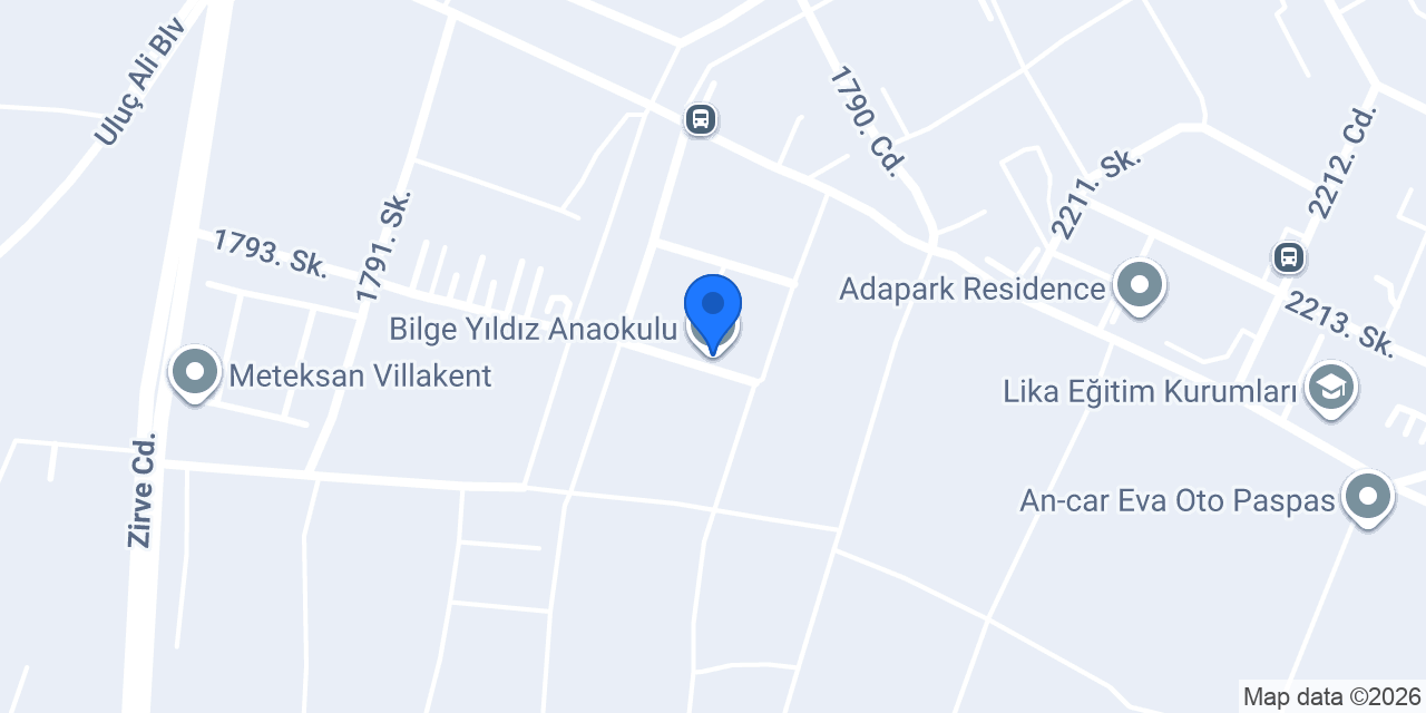 Bilge Yıldız Anaokulu konumu