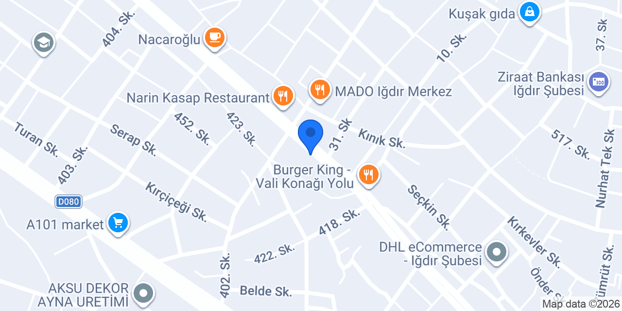 Dois Döner Iğdır konumu