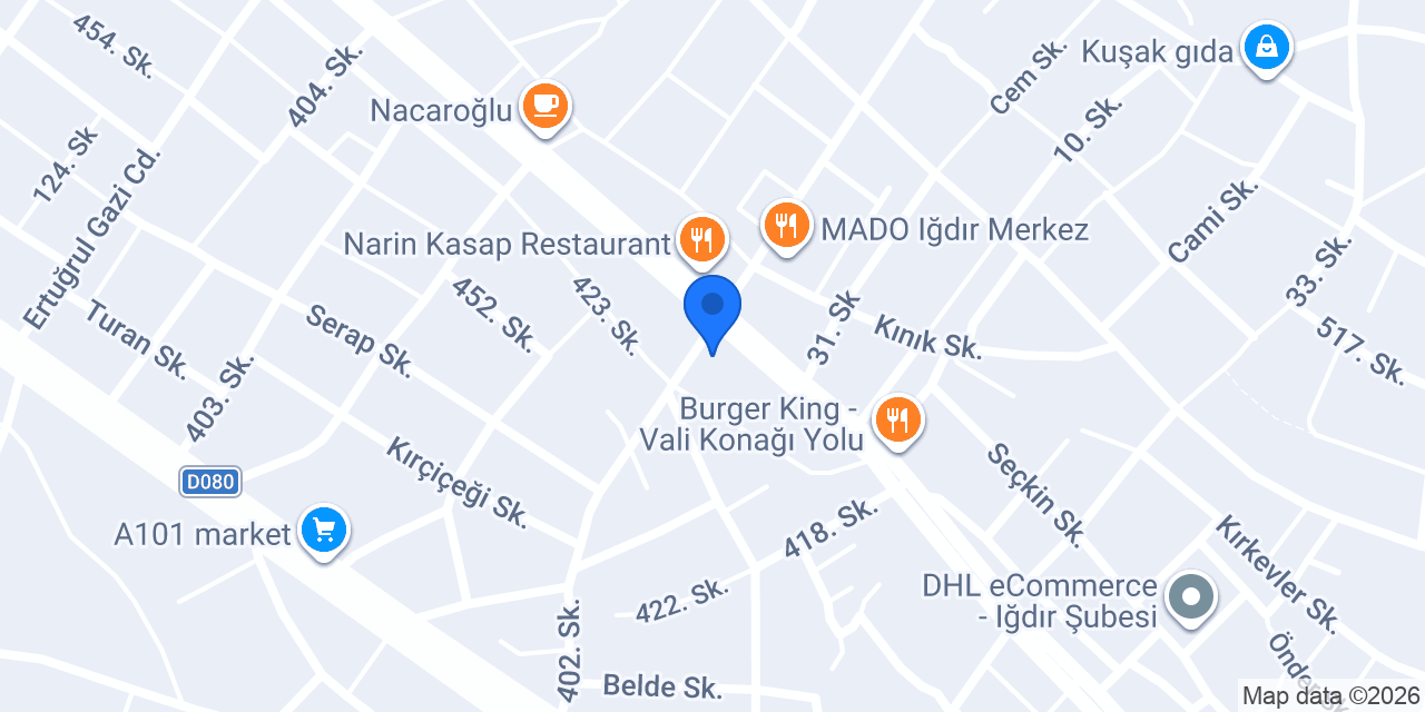 HANGER STOP konumu