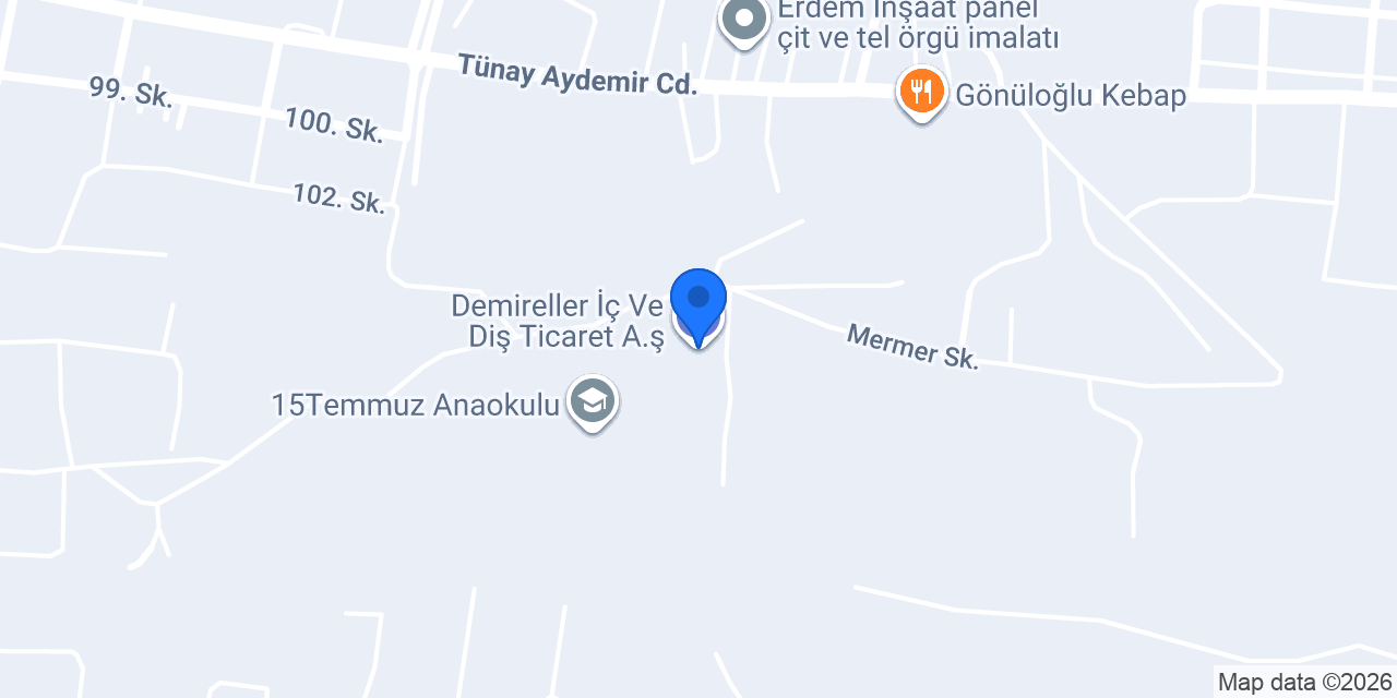 Demireller İç Ve Diş Ticaret A.ş konumu
