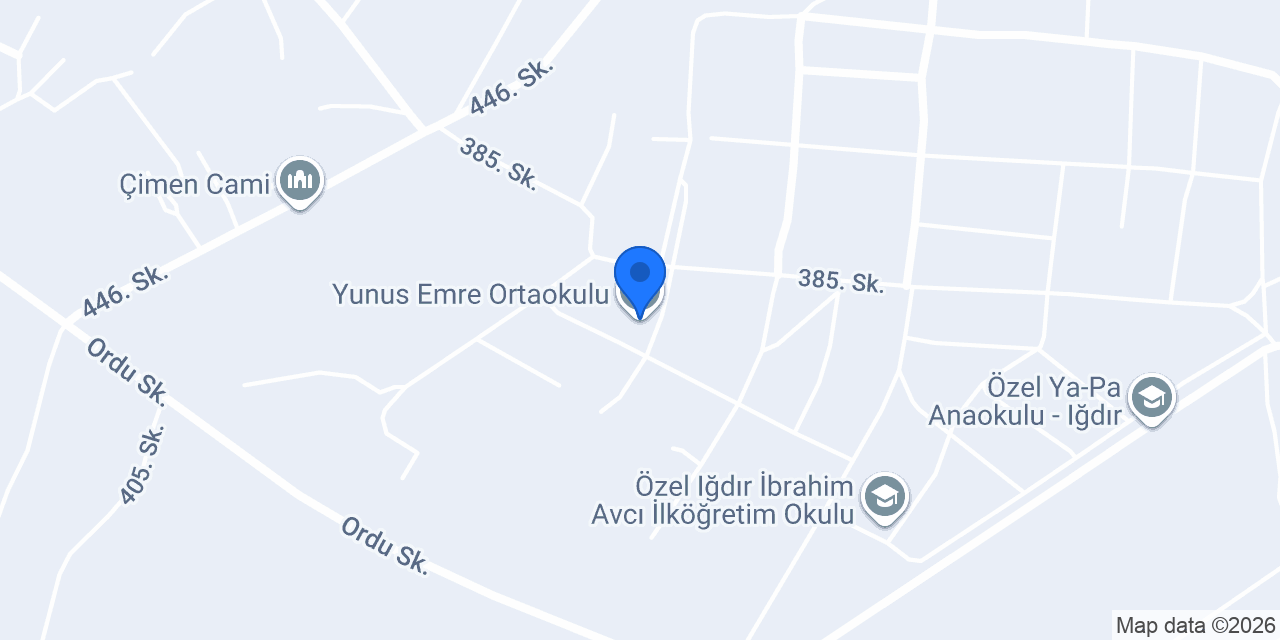 Yunus Emre Ortaokulu konumu