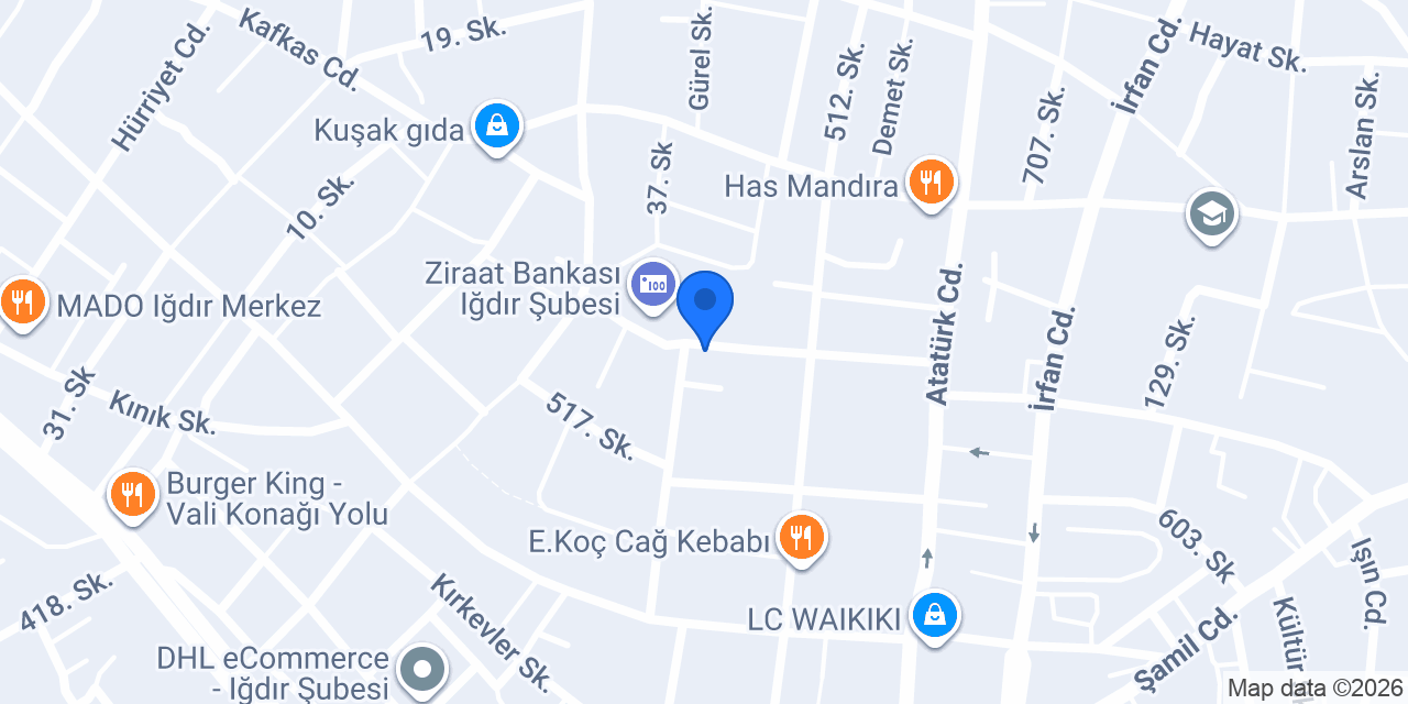 Birlik Rent A Car - Iğdır konumu