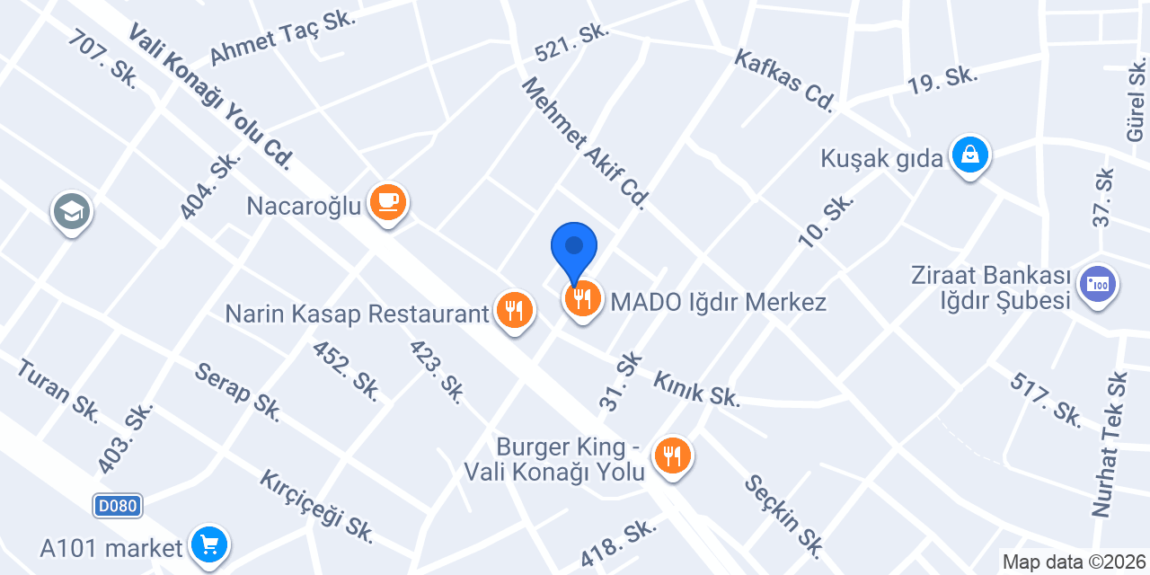 Pideci Uğur konumu