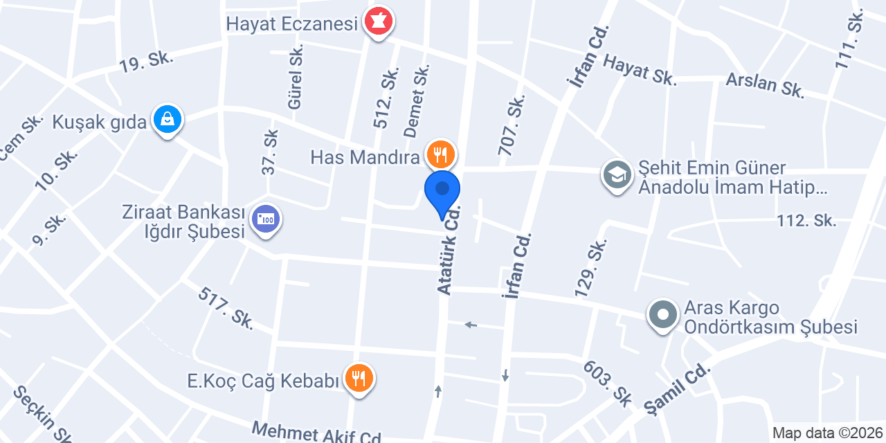 Halkbank Iğdır Şubesi konumu