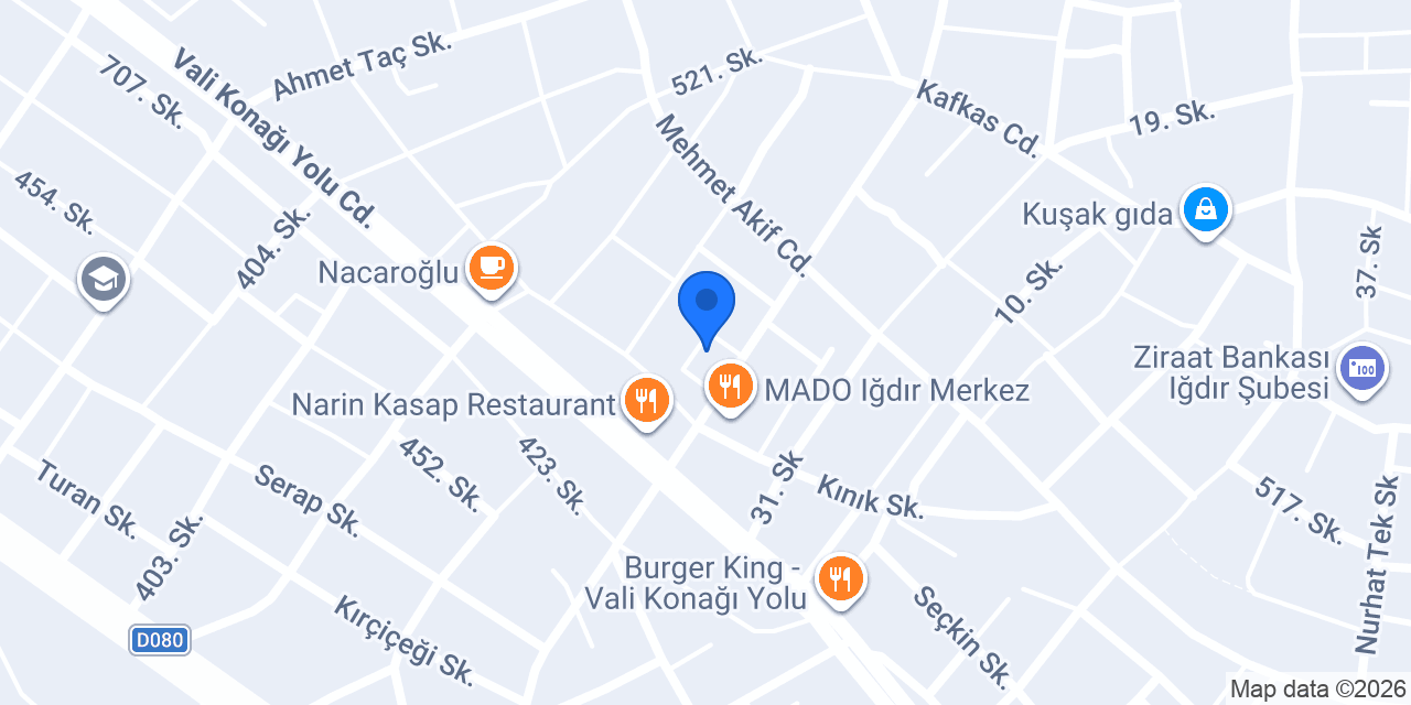 Blue toka bayan kuaförü Iğdır konumu