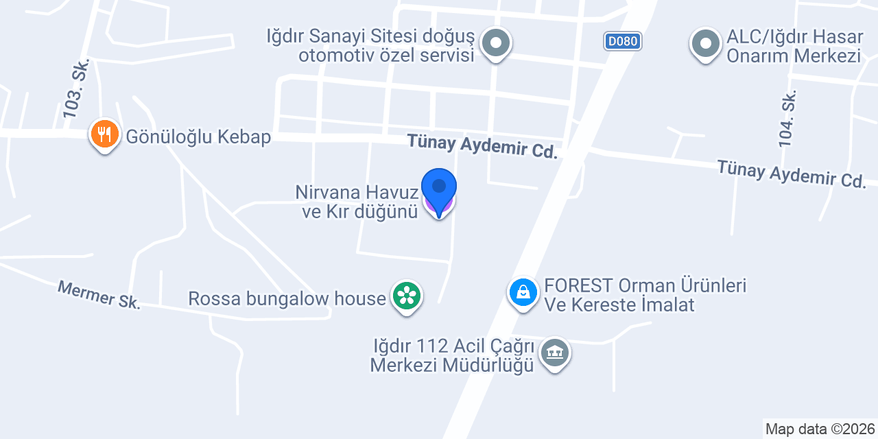 Nirvana Havuz ve Kır düğünü konumu