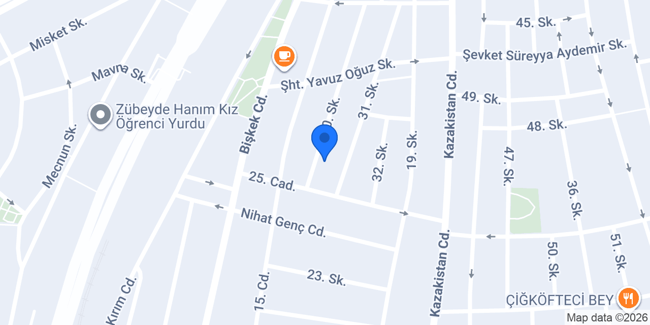 Zeynep Yörük Eğitim Kurumu konumu