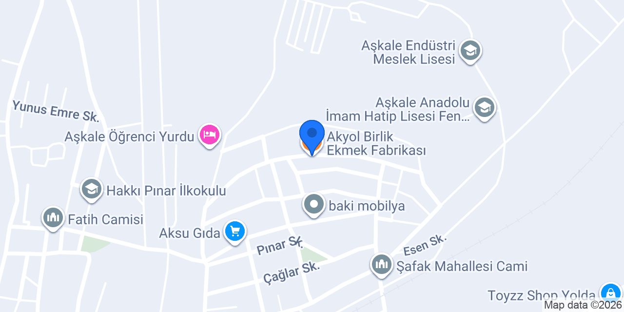 Akyol Birlik Ekmek Fabrikası konumu
