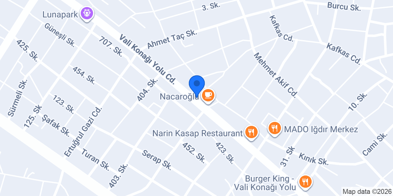 Çiğköftem Iğdır Şubesi konumu