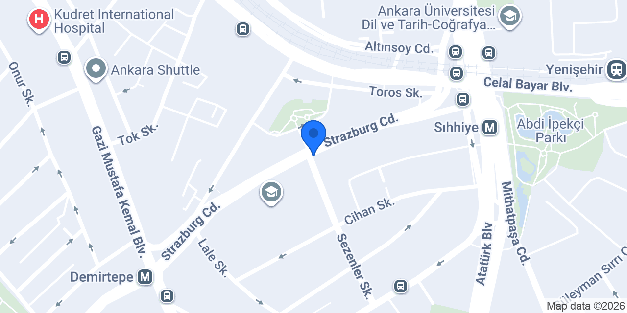 Ankara Sıhhıye Domino's Pizza konumu