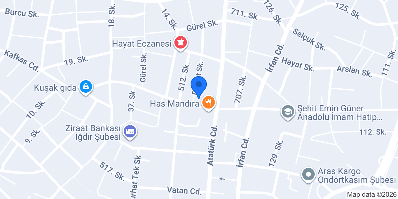 Aras Ankara Mobilya konumu