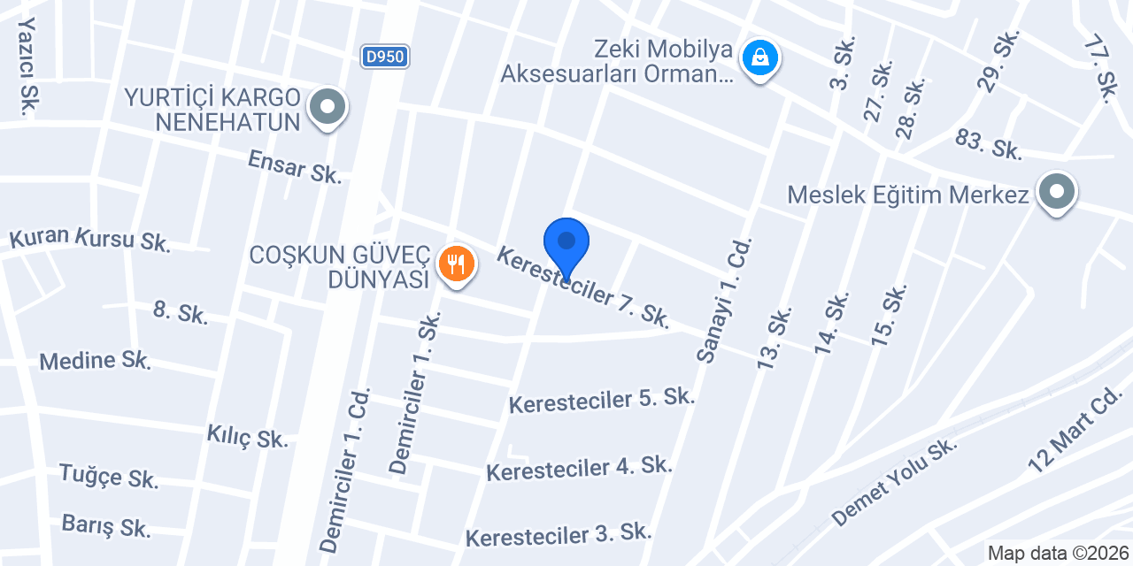 DADAŞ VİNÇ konumu