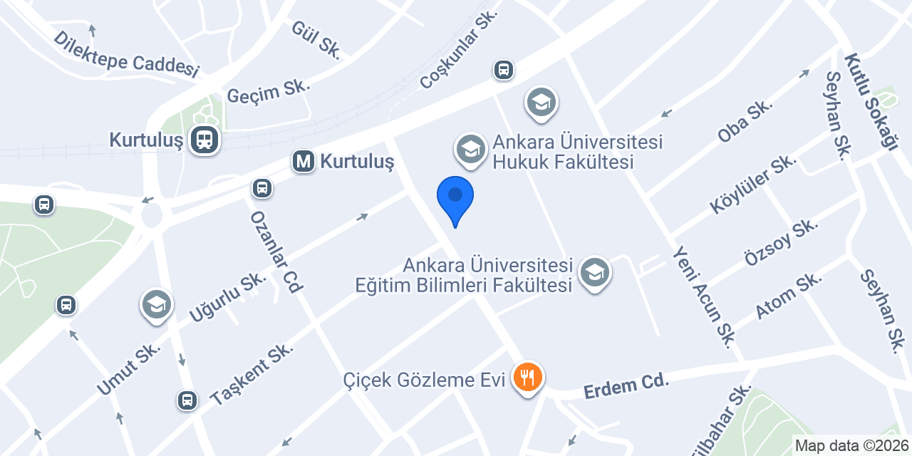 Ankara Üniversitesi Hukuk Fakültesi Adalet Meslek Yüksek Okulu konumu