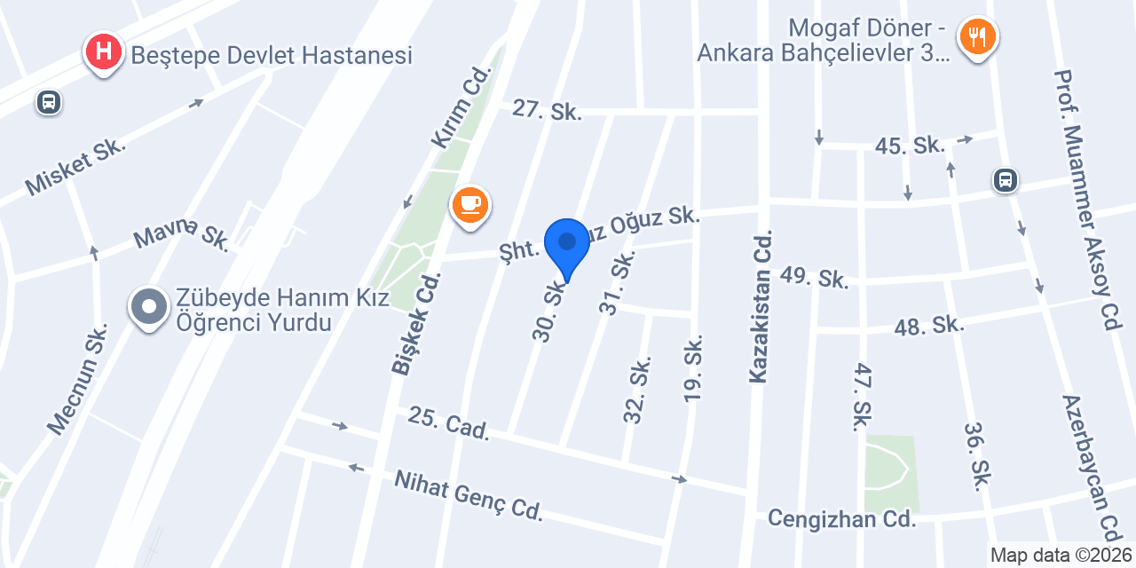 Kuzey Erkek Öğrenci Yurdu konumu