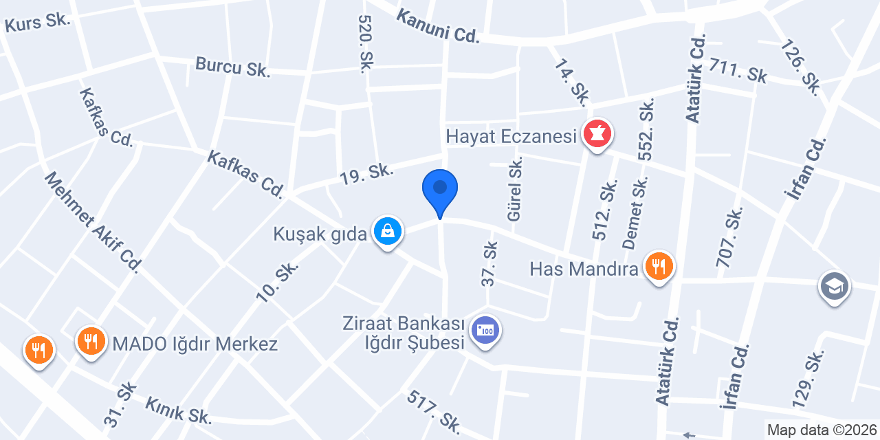 OTO KİRALAMA IĞDIR konumu