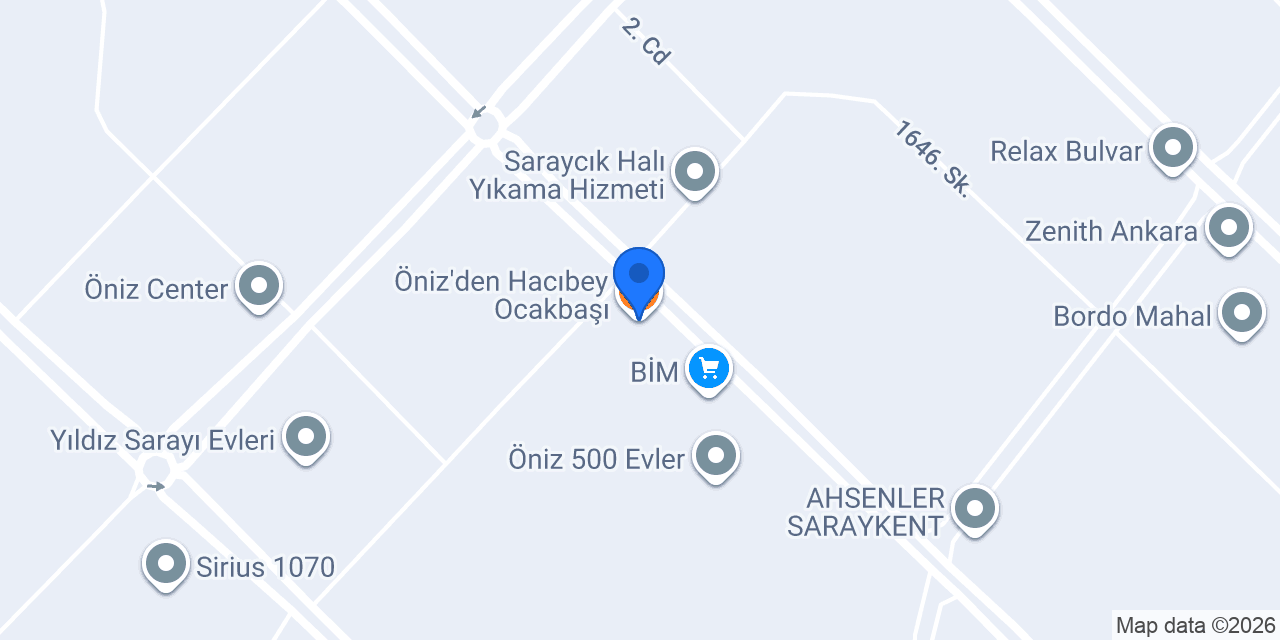 Öniz’den Hacıbey Ocakbaşı konumu