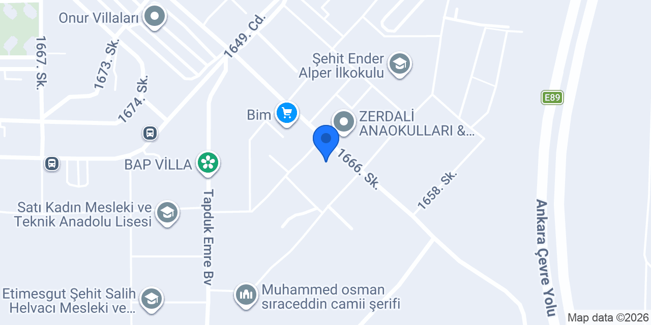 Miraç Etimesgut konumu