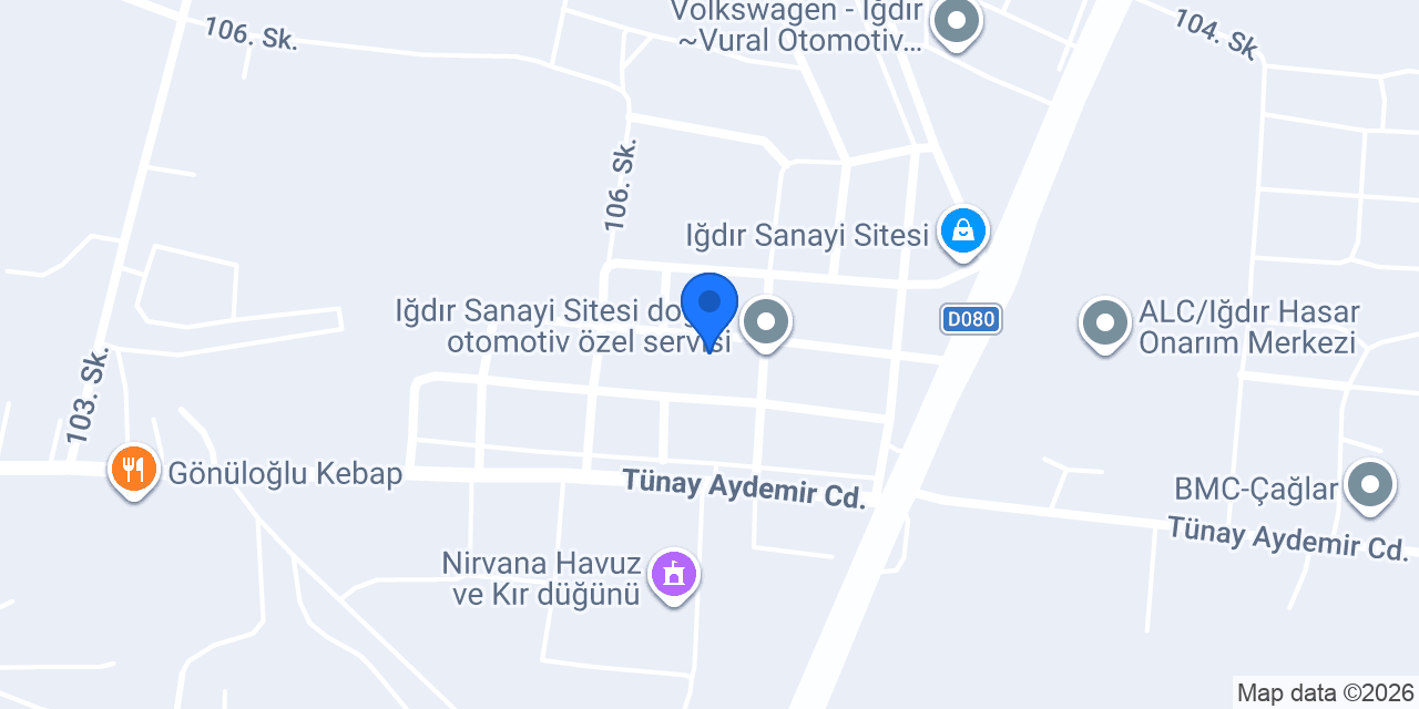 Ayaz Otomotiv konumu