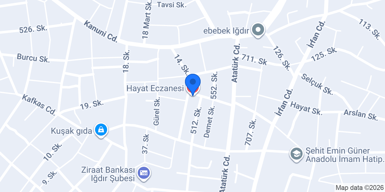 Hayat Eczanesi konumu