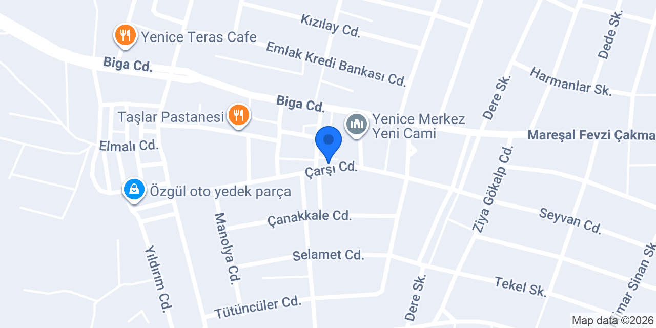 Halkbank Yenice Şubesi konumu