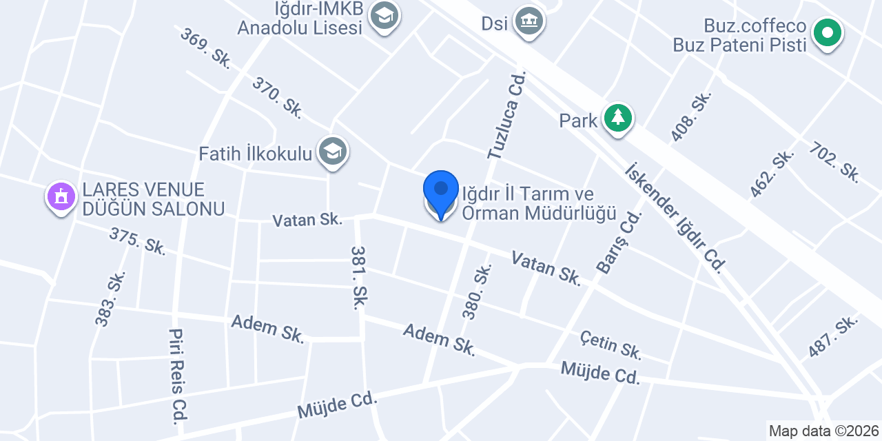 Iğdır İl Tarım ve Orman Müdürlüğü konumu