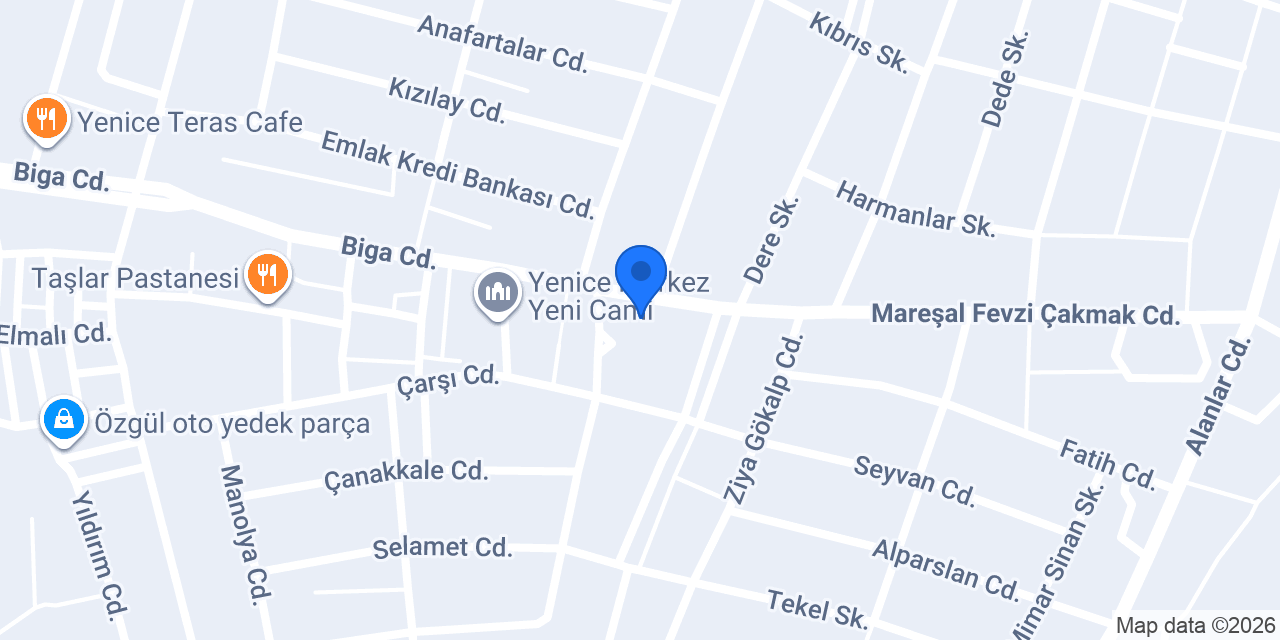 İsminar Pizza Salonu konumu