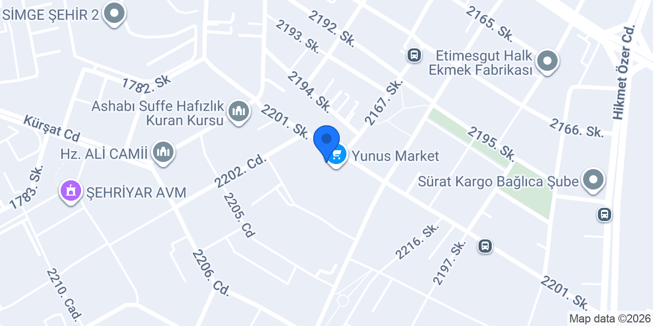 Yunus Market konumu