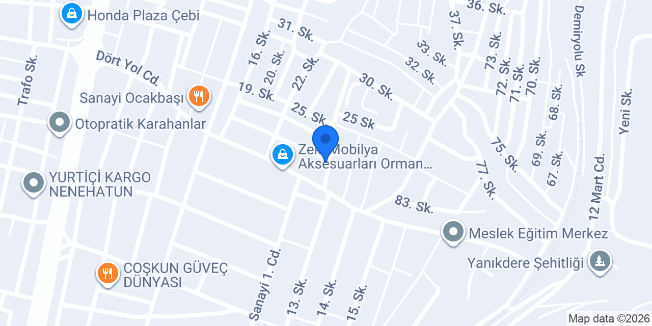 Şafak Yapi Malz. konumu