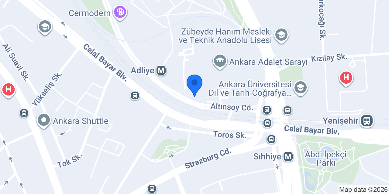 Adli Tıp Şube Müdürlüğü konumu